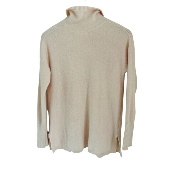 The Cashmere Project 2-ply Cashmere Turtleneck Pale Pink Sweater - Picture 5 of 8